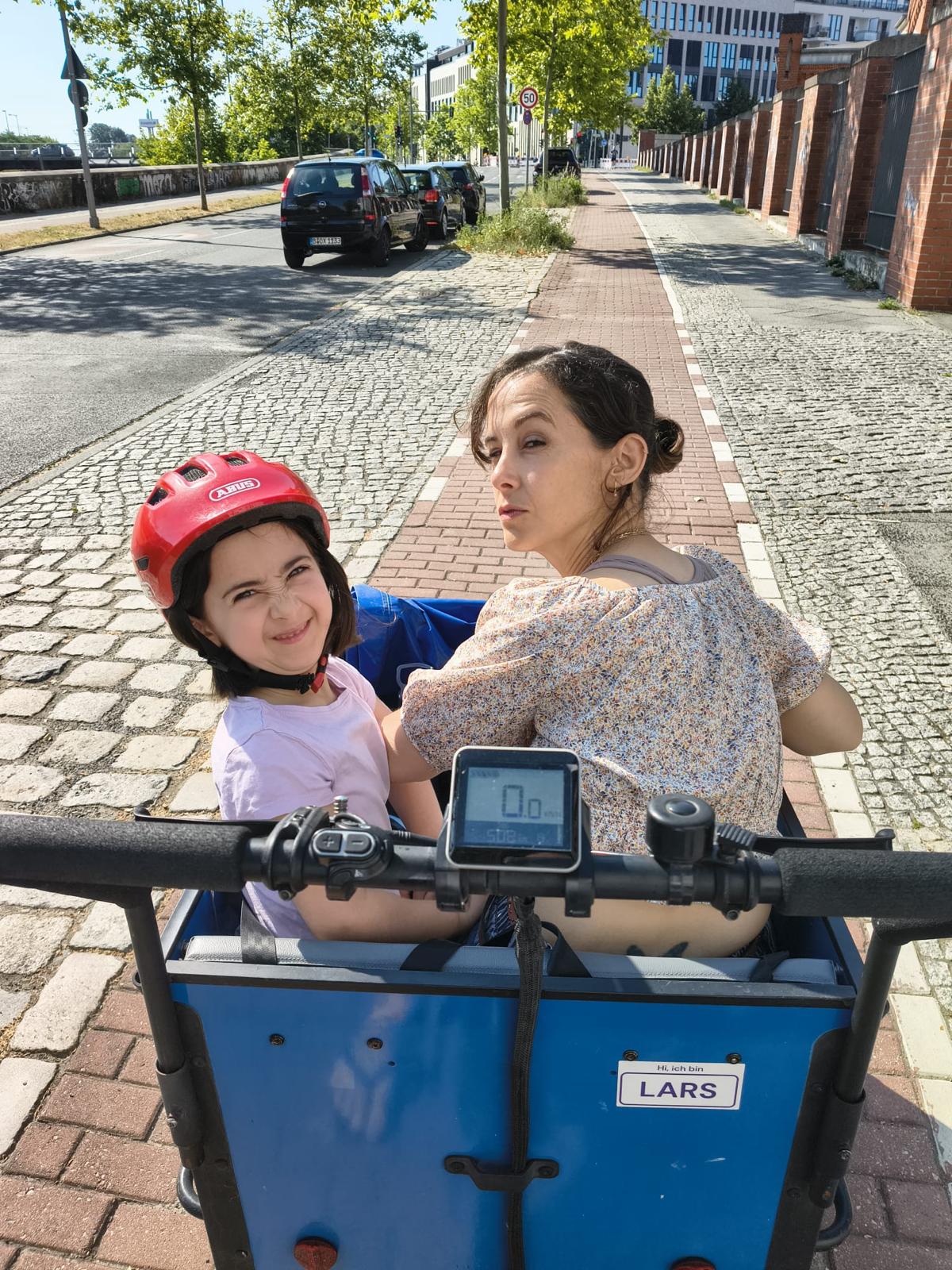 On the cargo bike in Berlin