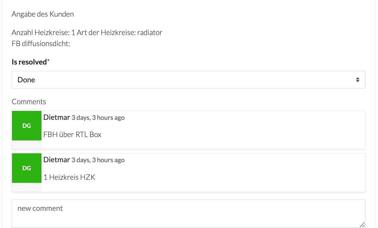 Process input fields